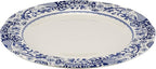 Spode Blue Italian Brocato 12-Inch Decorative Dining Tray - Porcelain Underplate with Refined Border Design - Elegant Blue & White Serving Accent for Table Settings, Displays, Parties