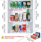 Drink Dispenser for Refrigerator, Self-Pushing Soda Can Organizer for Fridge, 5 Rows already Assembled, Automatic Can Dispenser with Spring Loaded for Refrigerator Holds 25 cans, White