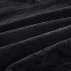 WERDIM Shaggy Fluffy Faux Fur Pillowcases 2 Pack Button Closure Velvet Pillow Shams King Size (Black, 20 X 36 Inches)