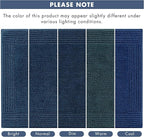 Madison Park Splendor Reversible 100% Cotton Tufted Bathroom Rug-3000 GSM Hotel Quality Luxurious Plush Medium Pile Bath Mat Absorbent, Quick Dry, Shower Room Décor, 24x44 Navy