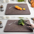 Natural Marble Cutting Board, 16x20 Inch Pastry Board for Kitchen, Marble Slab with Non-Slip Feet for Baking, Cheese (Raindrop Red)