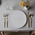 TP Melamine Plates Set of 8, 8-Inch Lightweight Reusable Plates for Picnic, Party, BBQ & Camping, Dishwasher Safe Tableware for Salads, Appetizers & Desserts, Grey