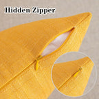Kevin Textile Pack of 2 Outdoor Waterproof Pillow Covers Checkered Decorative Cushions Sham Throw Pillowcases Shell for Patio Tent Garden Couch Bed Sofa 22x22 Inch Sunflower Yellow