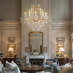 Modern Crystal Chandeliers, Gold Candle Chandelier -Luxury Chandelier Lighting Fixtures for Dining Room, Foyer, Staircase Hallway Living Room Entryway, 12 Lights