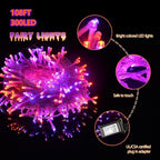 ILLUMINEW Halloween Decorations 300 LED String Lights Plug-in, 8 Modes 108ft Orange Purple Halloween Fairy Lights for Party Bedroom Indoor Outdoor Decor