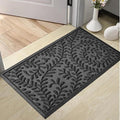 Front Door Mat, Absorbent Dirt Trapping Welcome Door Mat Indoor Outdoor, Non Slip Entry Mat, Indoor Outdoor Door Mats, Fade Resistant, Low Profile Doormat for Entryway, 36×24, Grey