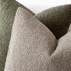 Foindtower Pack of 2, Decorative Textured Boucle Throw Pillow Covers Modern Accent Solid Pillow Cases Cozy Soft Couch Cushion Case for Chair Sofa Bedroom Living Room Home Decor 22x22 Inch Light Taupe
