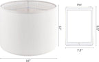 Beige Bamboo Knot Linen Textured Lamp Shades Set of 2 Large Drum Lamp Shade 16``Top x 16``Bottom x 12``High(Spider) Farmhouse Lampshade for Table Lamp & Bedside Lamp - Replacement Lampshade
