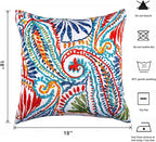 Outdoor Throw Pillows - Decorative Pillows with Insert Included Set of 2 Outdoor Pillows for Patio Furniture 18x18 Inch