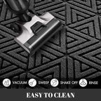Yimobra Extra Large Door Mat 60x32, All-Weather Waterproof Non-Slip Welcome Matt Outdoor, Heavy Duty Non Slip Doormat for Entryway for Patio and Garage Indoor, Easy Clean, Black