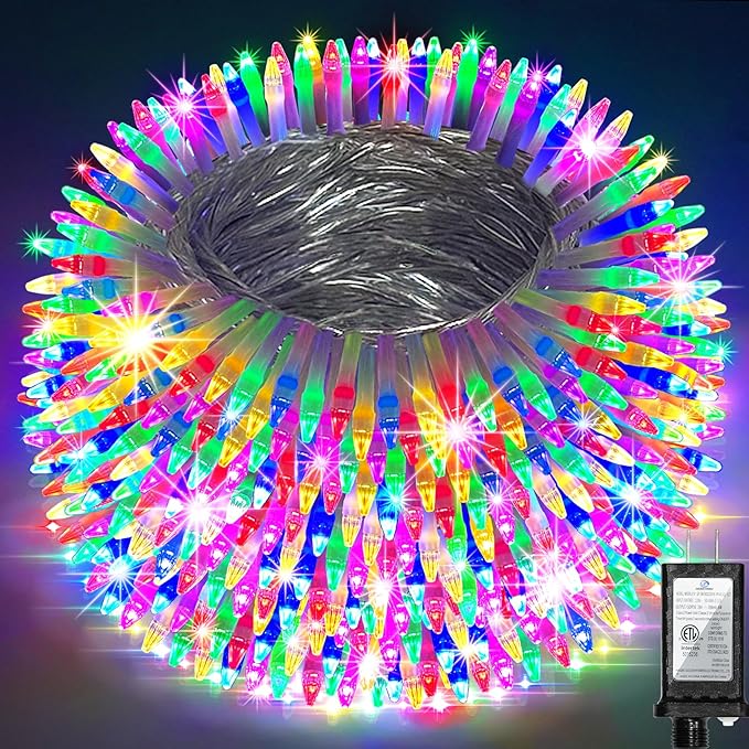 1500 LED Chrstmas Lights, 470ft Outdoor Christmas String Lights with 12 Modes, Multicolor LED String Lights with Timer Dimmable Waterproof for Tree Fence Garden Xmas Wedding Party Holiday Decorations