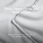 Brooklinen Super-Plush Turkish Cotton Hand Towels Set of 2 Cotton, 820 GSM, Highly Absorbent, Machine Washable, Perfect for Home & Bathroom (20"x30", White)