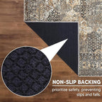 Keen Home Design 2x7 Rug - Machine Washable Runner Rug with Non-Slip Backing, Ideal for Hallway, Entryway, Kitchen, Laundry Room - Vintage, Easy Clean, Durable, Low Pile Rug - (2'6" x 7')