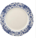 Spode Blue Italian Brocato 12-Inch Decorative Dining Tray - Porcelain Underplate with Refined Border Design - Elegant Blue & White Serving Accent for Table Settings, Displays, Parties