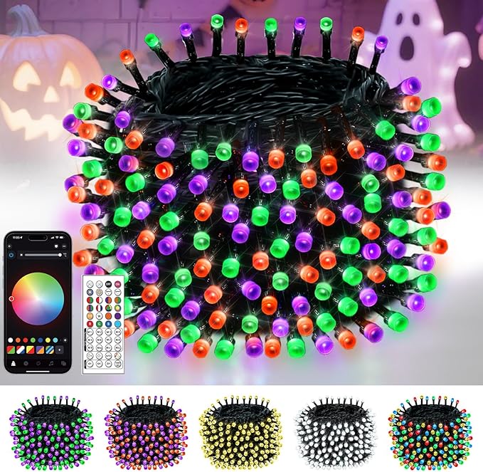 Smart Color Changing Christmas String Lights, 82FT 200LED App Control RGB LED String Lights with Remote & Timer, Waterproof Twinkle Christmas Tree Lights Indoor Outdoor Holiday Xmas Tree Decorations
