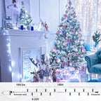 100FT 300 LED Christmas Lights Outdoor, Plug in Christmas String Lights Indoor, Waterproof & 8 Modes & Timer Function, Connectable Fairy Twinkle Light for Bedroom Patio Wedding Party Decor, White