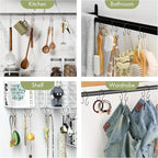 AmazerBath Bronze Shower Curtain Hooks Shower Curtain Rings, Simple Double Hook Shower Curtain Hooks Rust Proof, Metal Smooth Glide Shower Hooks for Shower Curtain Rod, 12 Pcs Shower Rod Hooks