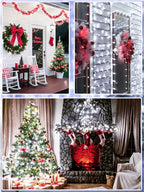 Upgraded 165FT 500 LED Christmas Outdoor Decoration Lights & Indoor, Memory Function & Timer & 8 Modes, Green Wire Waterproof String Lights for Christmas Tree Holiday Party Garden Decor (Cool White)