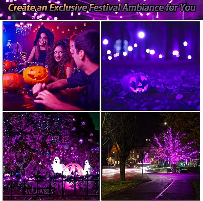 2 Pack Solar String Lights Outdoor, 200 LED Extra-Long 72FT Solar Powered Lights with 8 Lighting Modes, Waterproof Outdoor Lighting Decoration for Garden, Patio, Balcony, Xmas, Wedding, Party