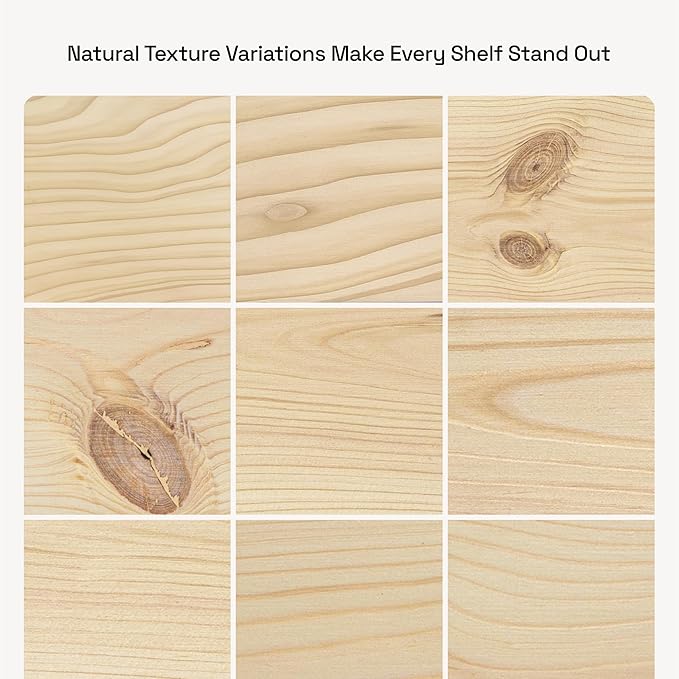 BAOBAB WORKSHOP Solid Wood Floating Shelves for Wall 30 Inches Long, Wooden Shelf Bathroom Large, Light Oak Floating Shelves for Room Wall Mounted Kitchen Farmhouse, Natural Wood, 30W × 6.7D, Set of 2