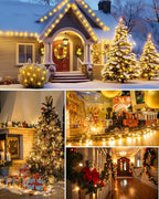Brightown LED Christmas String Lights, 14 Feet 50LEDs Clear Mini Lights Plug in, Connectable Christmas Tree Lights for Indoor Outdoor Bedroom Wreath Garland Holiday Party Wedding Christmas Decoration