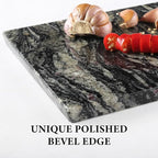 Koville Brazilian Natural Marble Cutting Board for Kitchen, 12x8inch Hand Crafted Marble Slab for Cheese, Charcuterie, Pastry Board - Wedding Gift, House Warming Gift