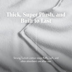 Brooklinen Super-Plush Turkish Cotton Bath Towels Set of 2 Cotton, 820 GSM, Machine Washable, Perfect Bath Towels for Bathroom, Spa & Shower (30" x 58", White)