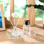 Acrylic Bathroom Vanity Tray 7.9", Soap Dispenser Decorative Scalloped Tray for Bathroom Kitchen Living Room Decor Vanity Perfume