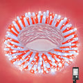 100 LED Christmas Lights Outdoor - 33ft Christmas String Lights 8 Modes Plug in Waterproof Twinkle Fairy Lights with Timer Memory for Indoor Outside Bedroom Home Party Decoration, Red&White
