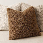 Foindtower 2 Pieces 20x20 Inch Dark Bronze, Faux Fur Throw Pillow Cover Accent Sherpa Furry Pillow Covers Fuzzy Soft Pillowcases Cozy Sheepskin Decorative Fleece Cushion Case for Bed Couch Living Room