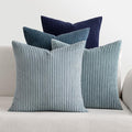 MIULEE Summer Throw Pillow Covers 18x18 Inch Set of 4 Western Neutral Decorative Cushion Covers Soft Boho Farmhouse Modern Coastal Home Decor for Couch Bed Sofa Living Room Dark Blue Navy Series
