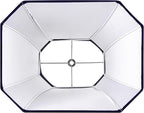 GO&SO Square Lamp Shade Blue Cut Corner Octagonal Lampshade Replacement, 8x14x11 Inch for Medium Table Lamps and Floor Lamp,Natural Faux Silk Modern Handcrafted, Easy Assembly Required (Single)