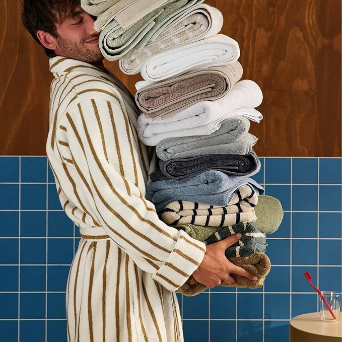 Brooklinen Super-Plush Turkish Cotton Bath Sheets Set - 2 Bath Sheets + 2 Hand Towels Cotton, 820 GSM, Highly Absorbent, Machine Washable, Perfect for Home & Bathroom (Driftwood)