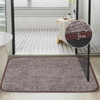 Bath Mats 36x24 Non-Slip Absorbent Bathroom Rug, Quick Dry Machine Washable Shower Tub Mat with Rubber Backing, Soft Floor Carpet for Bathroom Decor Bark Brown