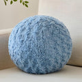 Ball Pillow, Decorative Round Pillow for Couch n, Circle Throw Pillows, Perfect Ball Pillows for Couch, Stylish Decorative Pillows, Versatile Round Throw Pillow (Grey Blue, Mini-8.6 Inches)
