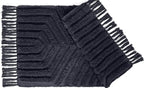 Boho Bathroom Rug 2' x 3', Washable Hand-Woven Tufted Cotton Rug with Tassels for Entryway 24x36 inch, Foyer, Bedroom, or Kitchen - Dark Grey