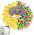 66Ft 200 LED String Lights Battery Operated, 12 Modes Christmas String Lights with Remote Timer Fairy Twinkle Lights for Indoor Outdoor Wedding Party Tree Decor(Multicolor)