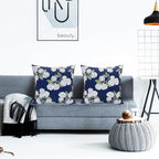 Decorative Throw Pillow Covers Set of 2 Blue Hydrangea Pillow Covers 16x16 inch Super Soft Short Plush Square Floral Throw Pillows,Farmhouse Outdoor Pillow Covers for Couch Living Room