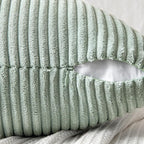 MIULEE Greyish Green Corduroy Pillow Covers Pack of 2 Boho Decorative Spliced Throw Pillow Covers Soft Solid Couch Pillowcases Cross Patchwork Textured Covers for Living Room Bed Sofa 20x20 inch