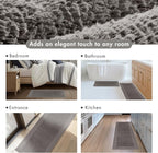 Madison Park Splendor Reversible 100% Cotton Tufted Bathroom Rug-3000 GSM Hotel Quality Luxurious Plush Medium Pile Bath Mat Absorbent, Quick Dry, Shower Room Décor, 24x72, Charcoal