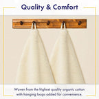 100% Organic Zero-Twist Cotton Towels - GOTS Certified Luxury Bath Towels - Ultra Soft & Plush 700GSM Long-Staple Cotton - 6 Piece Towel Set (Papyrus)