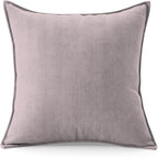 Luxury Tweed & Chenille Throw Pillow Covers – Set of 2 (18" x 18") with Soft and Luxurious Textures Decorative Throw Pillows for Couch, Bed, and Home Decor (Pink)