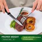 24 Pcs Silverware Set with Steak Knives Service for 4,Stainless Steel Flatware Set,Mirror Polished Cutlery Utensil Set,Home Kitchen Eating Tableware Set,Include Fork Knife Spoon Set (24, Silber)