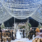 Christmas Lights Outdoor Waterproof, 8 Modes White String Lights for Bedroom Tree Patio Decor