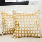 NKB Supplies Throw Pillows with Inserts Included,18"x18" Pillows, Set of 2, Geometric Pillow Covers, Decorative Pillows for Bed, Couch, Sofa