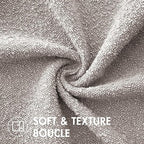 MIULEE 18x18 Inch Decorative Pillow Covers for Couch Bed Set of 2 Textured Boucle Neutral Winter Throw Pillows Cloud Grey Accent Solid Cushion Pillowcases Sofa Livingroom Home Decor