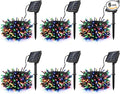 [6 Pack] Solar String Lights Multicolored, 236 FT 600 LED Solar Twinkle Light Outdoor with 8 Modes & Memory Function, Waterproof Chrismas Lights for Xmas Tree Party Decorations