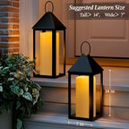 12" x 5" Ivory Large Waterproof Outdoor Flameless Candles Battery Operated LED Flickering Pillar Candles with Remote and Timer for Indoor Outdoor Lanterns, Long Lasting, Set of 2