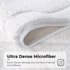 GRANNY SAYS Microfiber Bathroom Rugs Non Slip Washable, Water Absorbent Bathroom Mats for Tub, Soft Bath Mats for Bath Floor & Shower, 24" x 36", White Bath Rugs