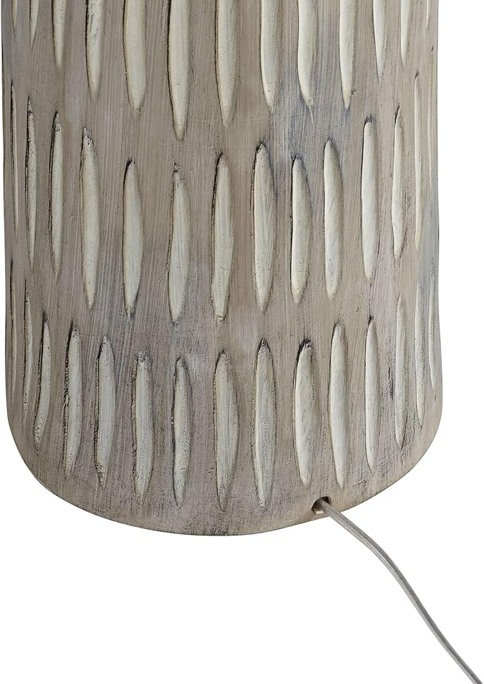 pacificcoastlighting Stonewall 66.5" Hand Carved Resin Floor Lamp in Natural